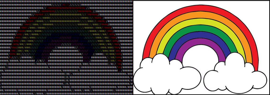 Rainbox ASCII art